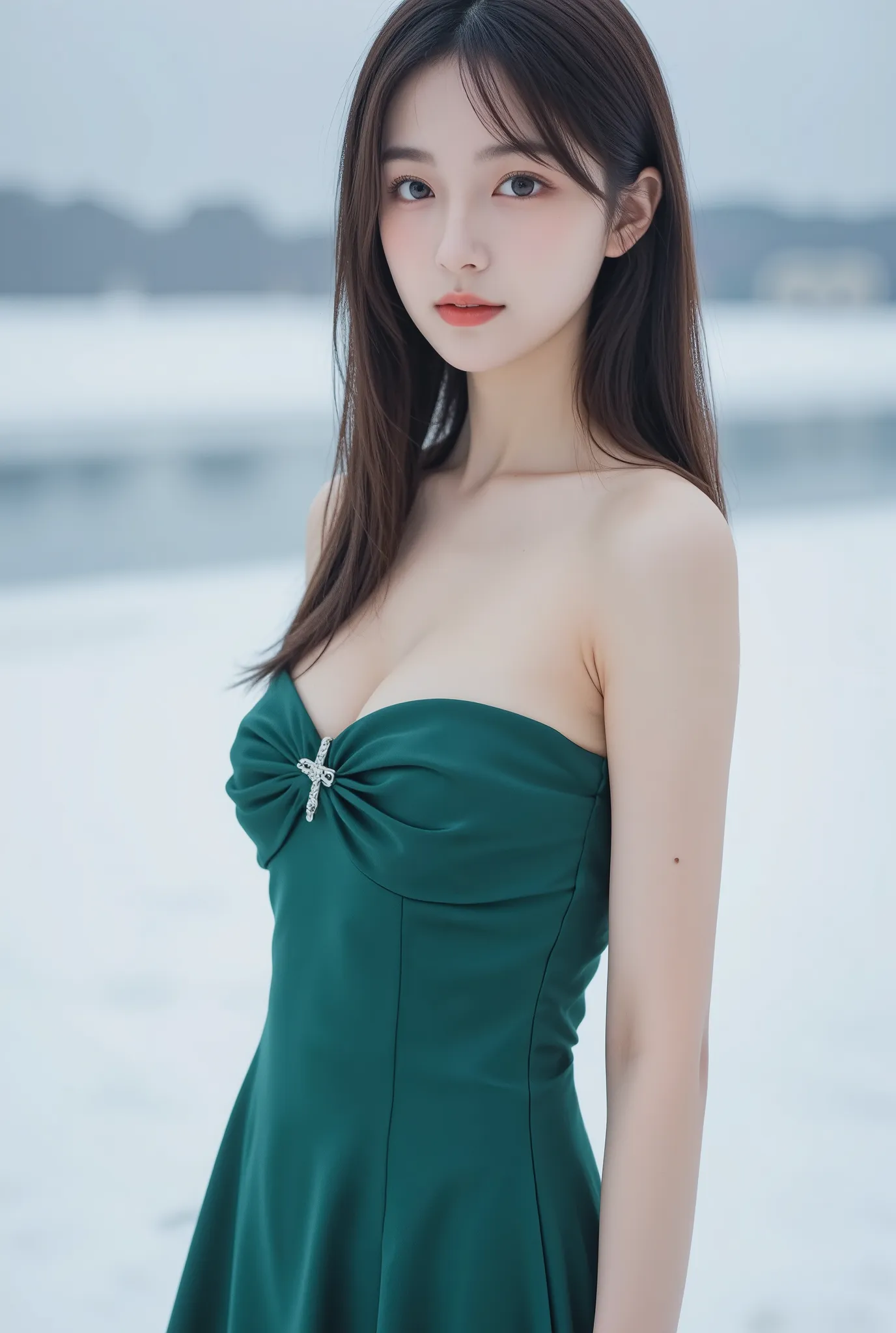 18 years old、(big breasts:1.8), (slim body:1.5), ( long and thin legs:1.5), ( small ass in plain black:1.5), Hi-Res, masterpiece, accurate, Highest quality, high detail, (perfect body with big breasts:1.8),

Young woman, likely East Asian, in her late s or...