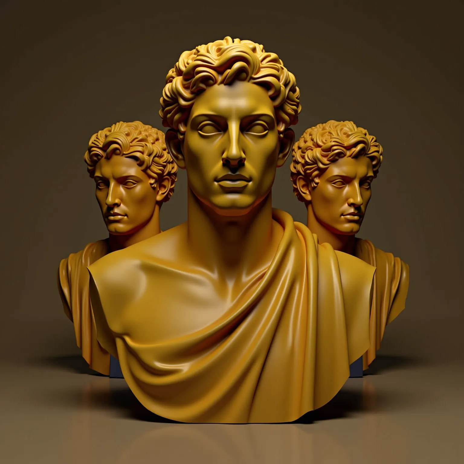 Golden Busts of Stoicism