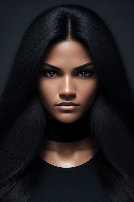 jet black hair,most very long hair,most very lion hair,most very wolf hair,most very frizzy hair,coarse hair,most very spread hairstyle,thick hair,fluffy hair,most very heavy weight hair,hair covering left eye,heavy looking hairstyle,most very voluminous h...