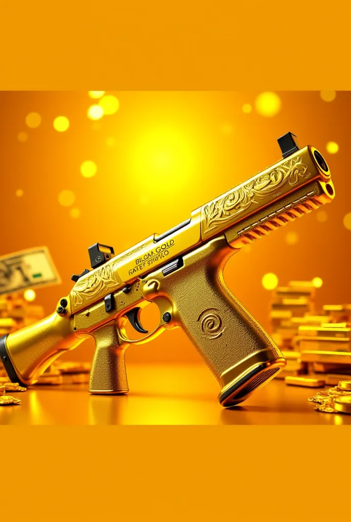  cell wallpaper, golden gun and gold dollar fund, All gold