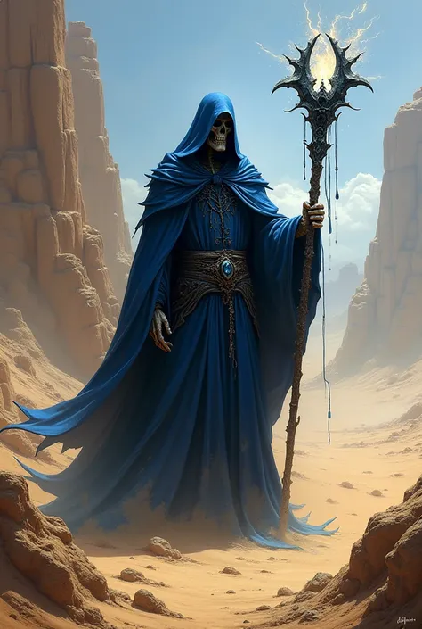 Cat, dark mage desert