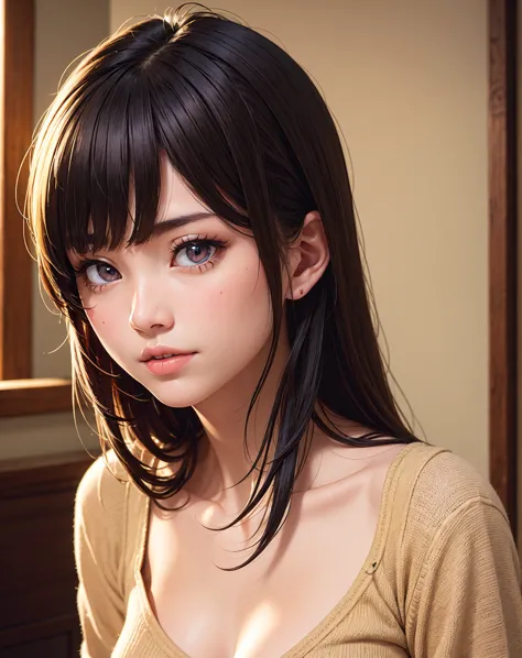 best quality, Focus on Your FACE, Soft light, super high definition, (Photorealistic:1.4), RAW photo,
1 Japanese girl, Alone, cute, (pupil,  light in the eye),   beautiful face with great attention to detail , (small breasts),(high resolution human skin te...