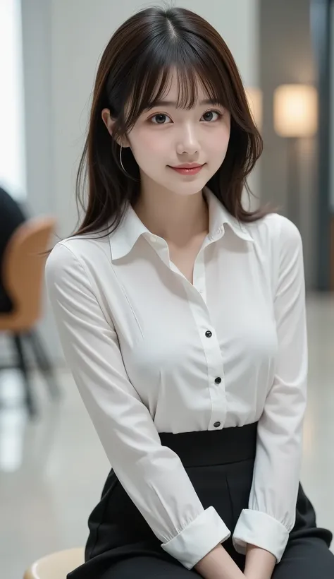 8k,super high definition , Highest quality, masterpiece,rule of thirds,golden ratio,surreal, photos, one woman,( girls on the left:1.3),cute,cute顔, Beautiful Eyes in Every Detail , 細かくexhaustive,mature woman,princess,cowboy shot,smile, black hair, long b...