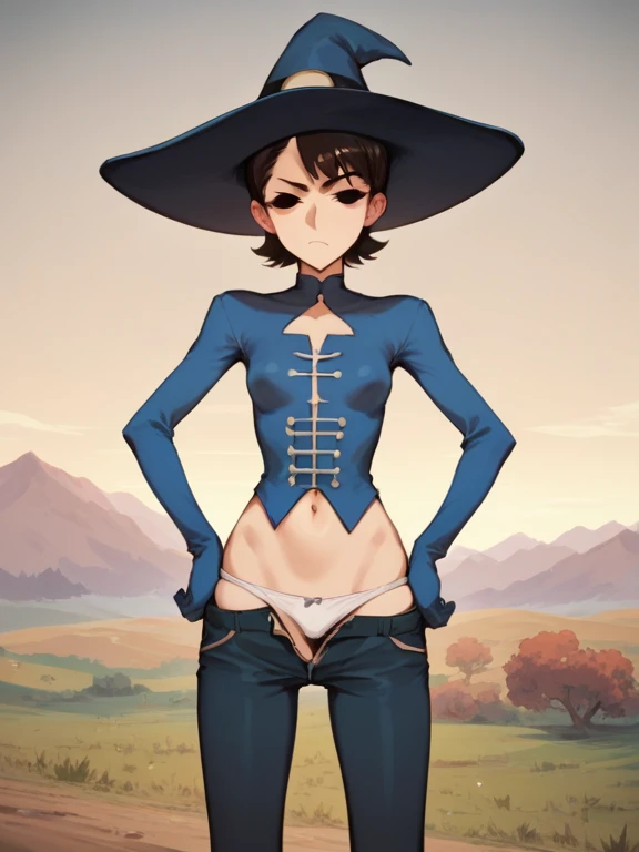  score_9,  score_8_up,  score_7_up,  score_6,  score_5_up,  source_anime break，nsfw， uncorrected，best 1 young girl, 1 girl，Very short， body type，Very Skinny，masterpiece,  perfect face, cowboy shooting, serious expression, (( perfect female body,  Extremely...