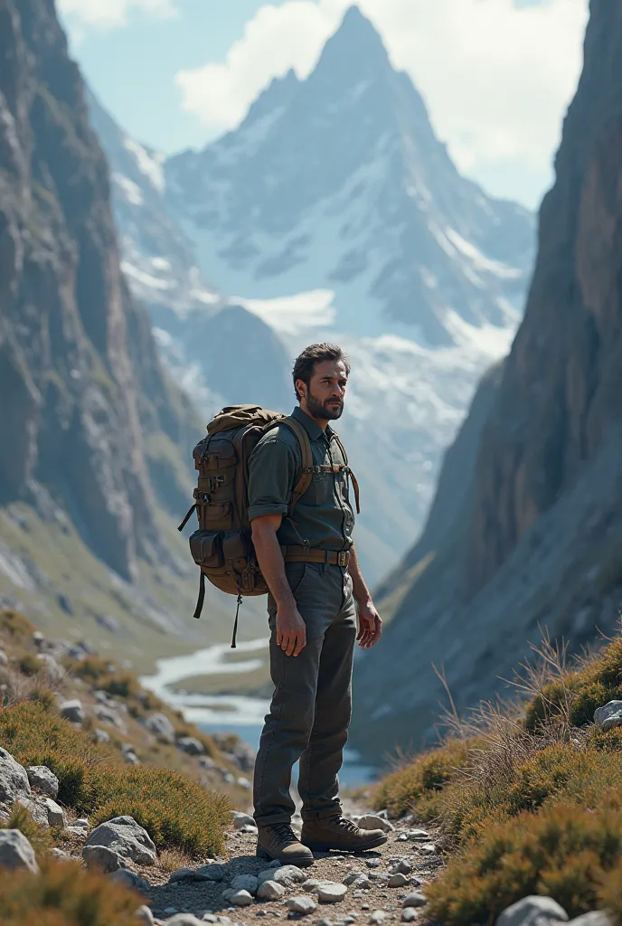 ALEX (30s) stands at the base of a steep mountain trail, looking up with uncertainty.*