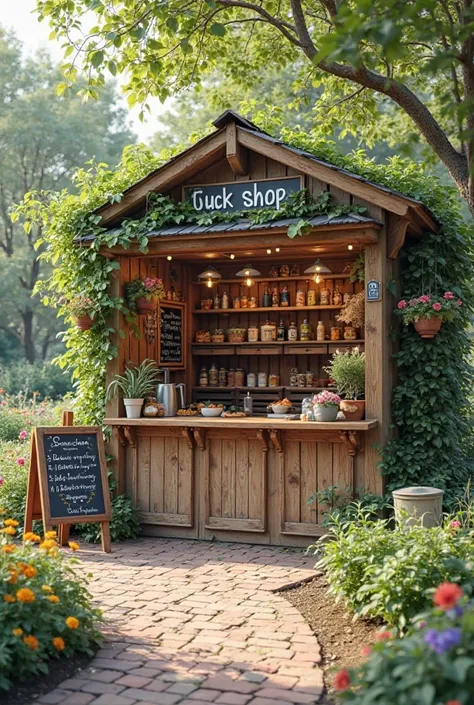 6 feet by 10 feet tuck shop design in the University garden