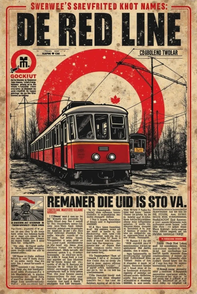 Hi, create a leaflet in the style of subway 33 and a newspaper where this text will be written from a group of red Hanseatic lines ""attention, Comrades!
After numerous provocations by the bourgeois gang, called the Hansa, The People's Government of the Re...