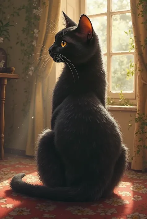 A female cat with A big butt