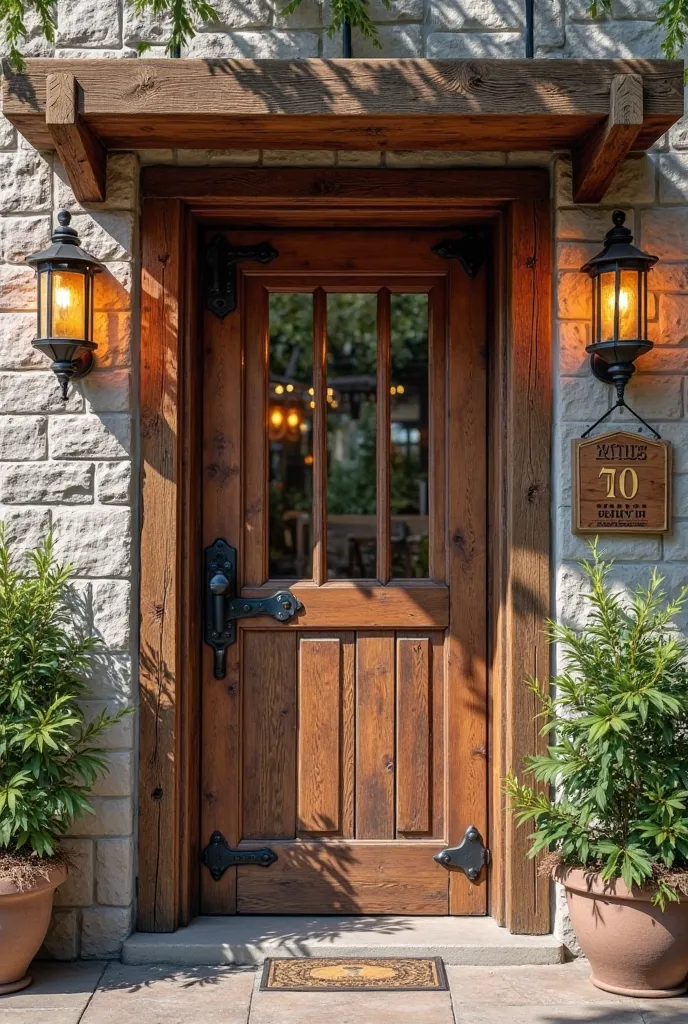 Self-service barbecue restaurant door design