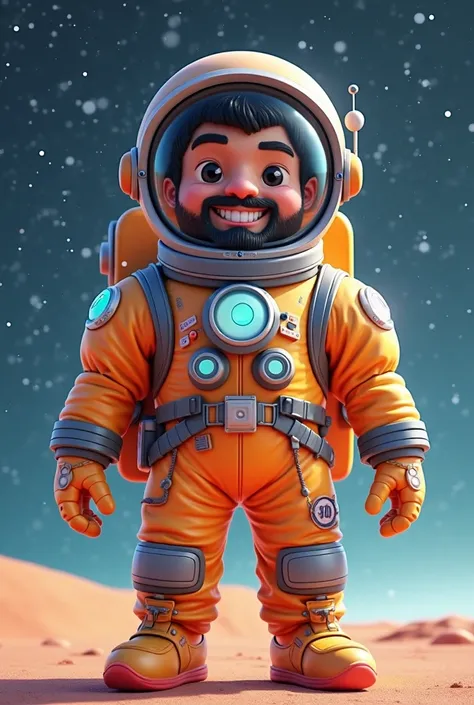 sultan al nayadi emirati Astronaut 3d cartoonish character 