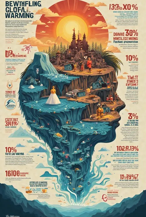 Design and infographic about global warming