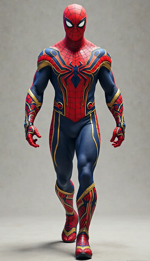 Marvel's Spider-Man in a Mexican wrestling wrestler costume walking toward the camera.