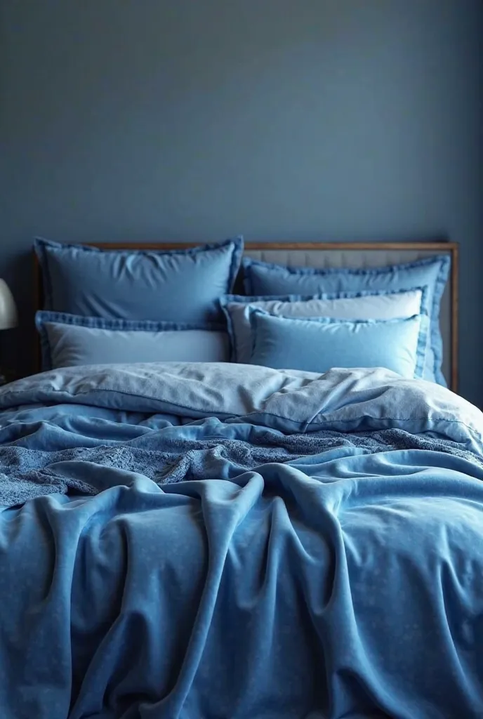 Make an invitation in blue shades of bed and leave room for text 