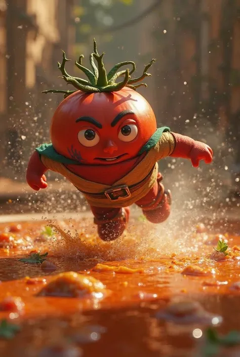 Cinematic high graphics Tomato Senapati saw Aloo Veer falling into the gravy for the first time, how did he save him?