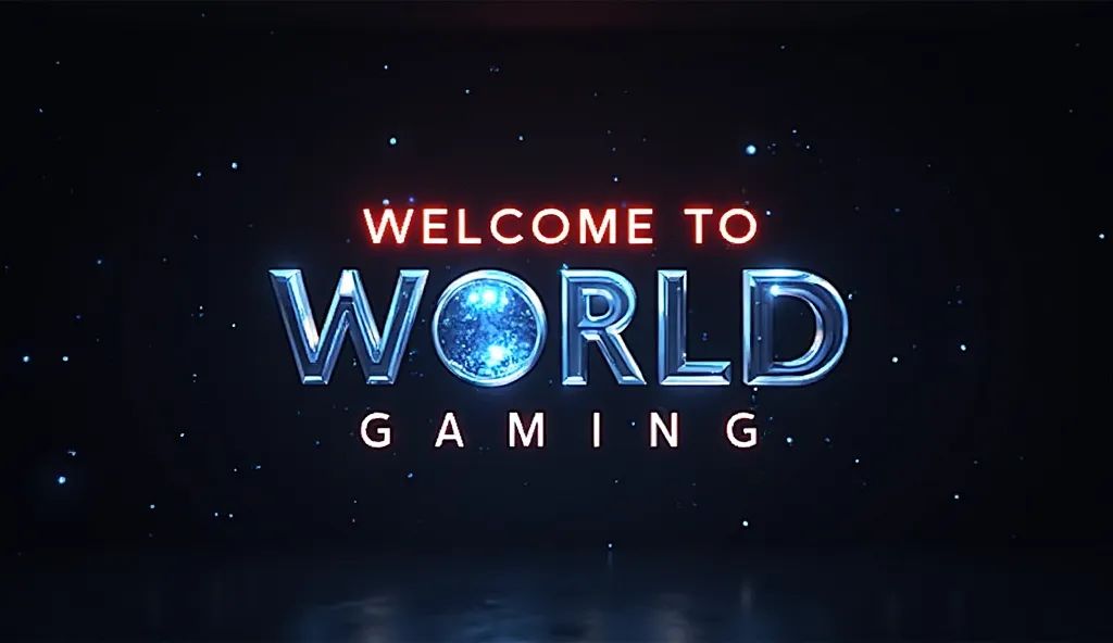 Give me an image with a black background that has a title that says "Welcome to World gaming"