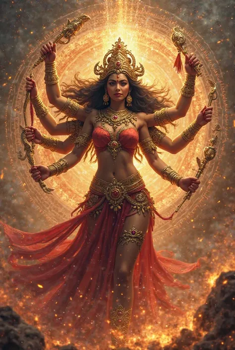 Creat a goddes durga sexy figure