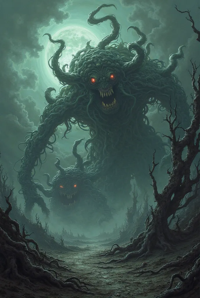 Terrifying video game monsters,gloomy and different 