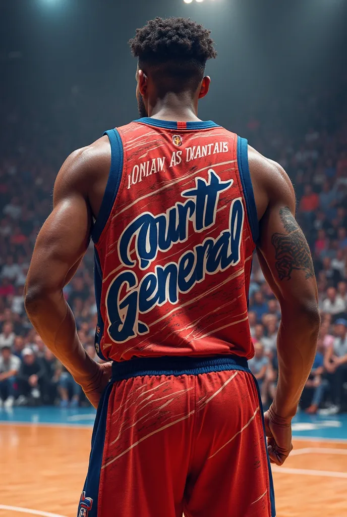 create a basketball jersey top and down sublimation with team name court general