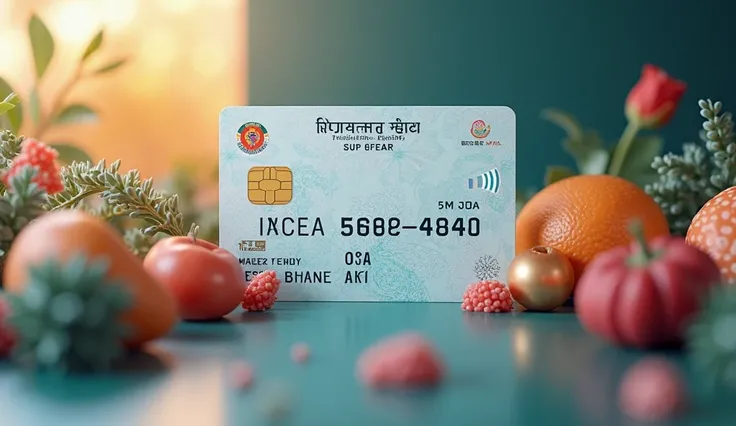 New ration card image left side, attractive background, 