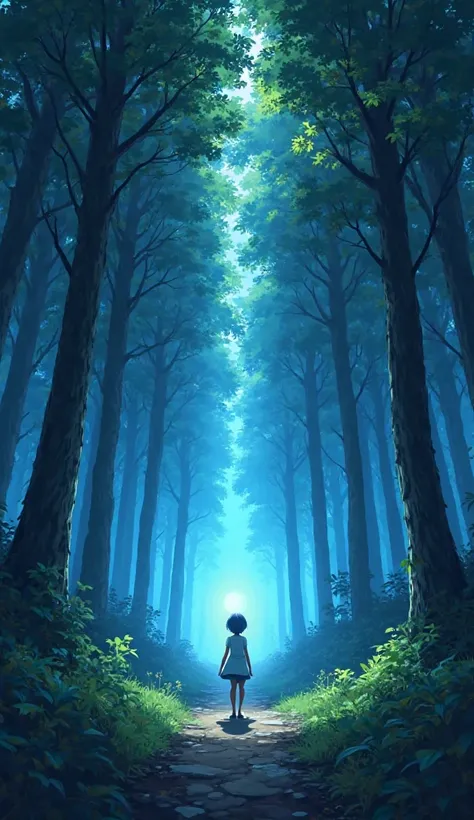 cartoon hand reaching for a blue light in a forest, anime nature, anime nature wallpap, the palms come from the ground, touching tree in a forest, anime lush john 8k woods, anime landscape, made of tree and fantasy valley, anime beautiful peace scene, lush...