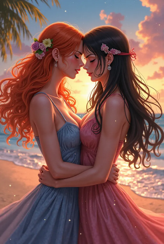 Nami and Robin 
From One Piece Kiss 
