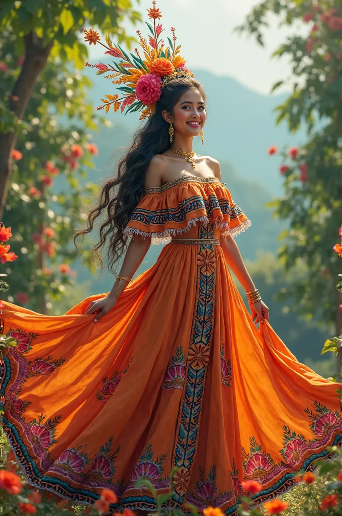 Typical Panamanian traditional dress
