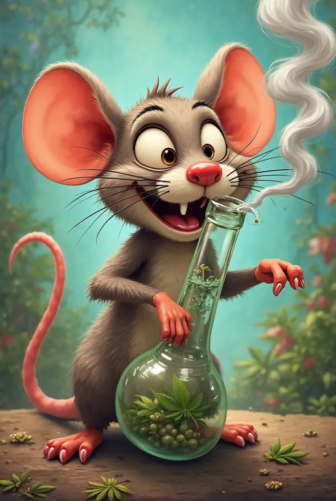 Marijuana mouse,speedy Gonzales smoking a bong