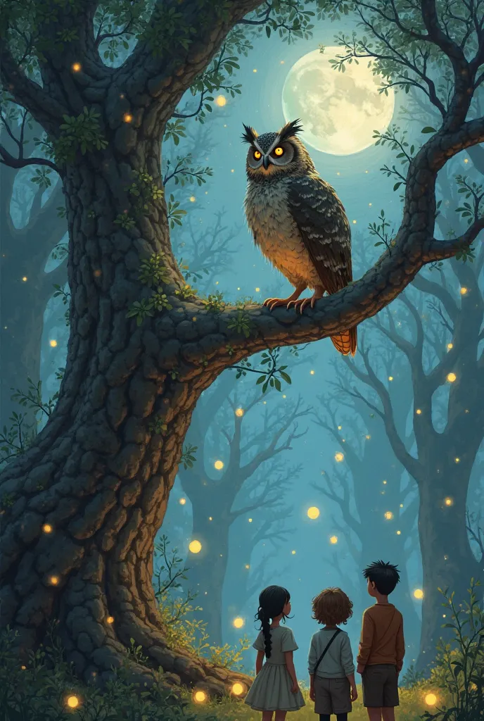 The wise owl told them it grants wishes if they do good deeds