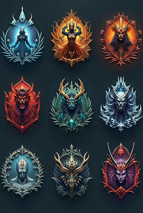 I need differentes logos with mythology characters 