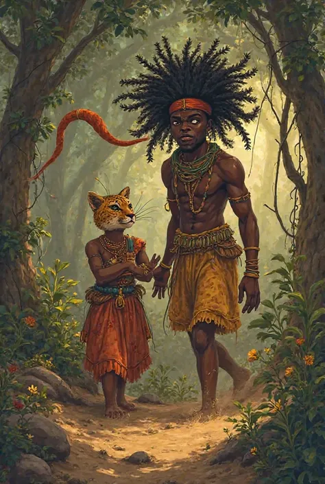 Peux-tu générer des images illustrant ce récit : Anansi et la quête du savoir divin
Il y a fort longtemps, lorsque le monde était encore jeune et que les hommes vivaient dans l’ombre des dieux, le savoir appartenait à Nyame, le grand Dieu du ciel. Dans son...