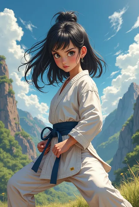 Dragon Ball Cute Girl Black Hair Martial Arts 