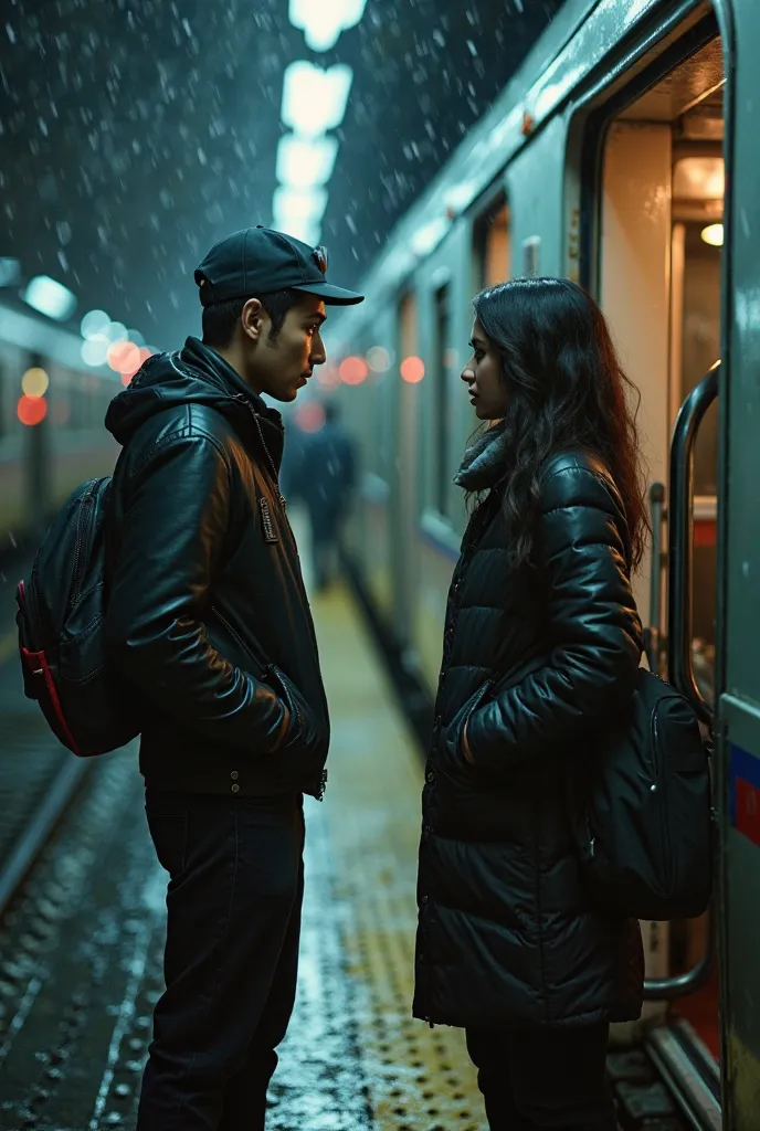 On a rainy evening, *Maya*, a tired woman rushing to catch the last train, nearly collides with *Arif*, a kind-hearted photographer standing by the train doors. As they both board the train, they strike up an unexpected conversation that leads to an instan...