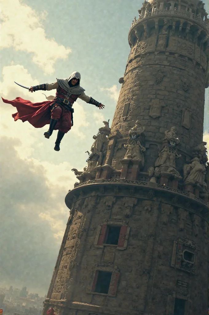 Do Ezio Auditore from Assassin's Creed 2 jumping off a tower