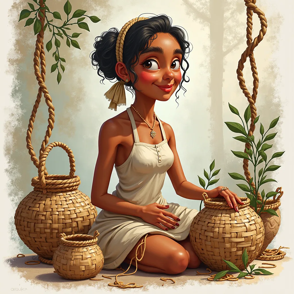 draw an avatar in instagram on the theme of baskets with ropes with your own hands