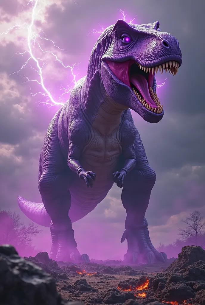 Electric purple Tyrannosaurus rex 