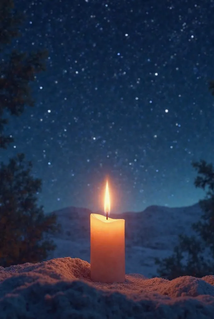 
{
  "prompt": "A peaceful and serene night scene, with a starry sky and a lit candle, conveying warmth and tranquility. The atmosphere should be calm and inviting.",
  "size": "1024x1024"