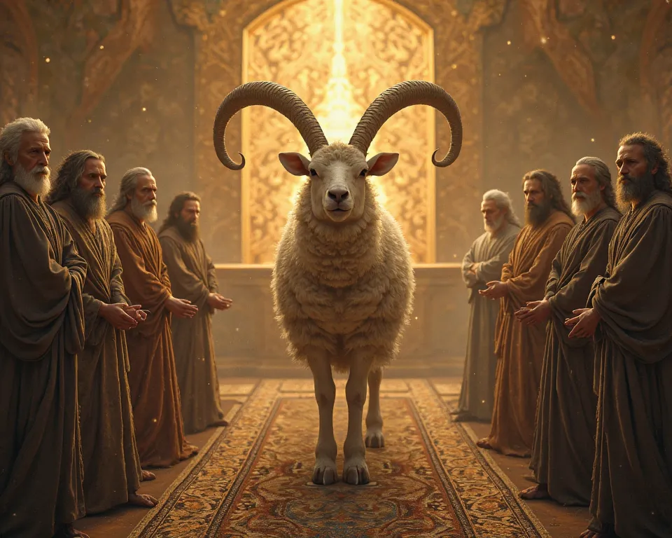  And I looked ,  and lo and behold, there was in the middle of the throne and the four living animals and among the elders a Lamb,  as having been killed , And it had seven horns and seven eyes,  who are the seven spirits of God sent to all the earth.