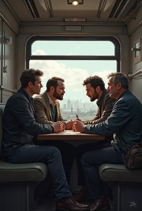 Get on a train and let 4 boyfriends talk to each other about deep topics
