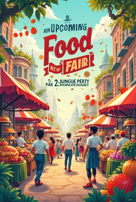 Create a flyer advertising a food fair 