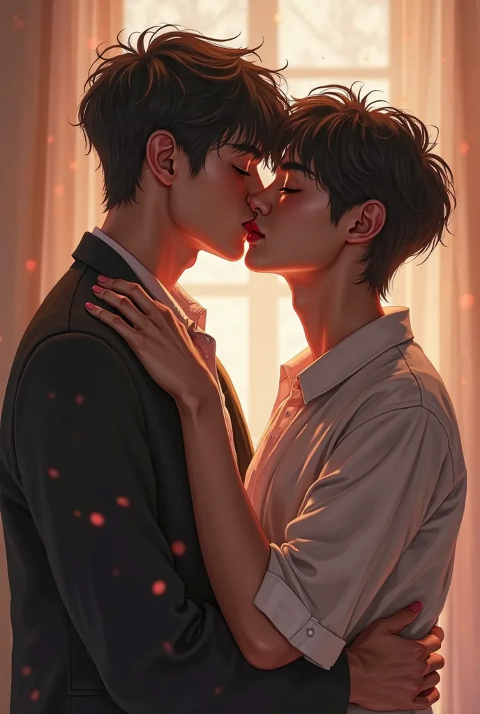 Lee Felix and Hwang Hyunjin kissing