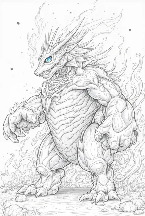 Large Pokémon and Digimon anime drawings in fine line