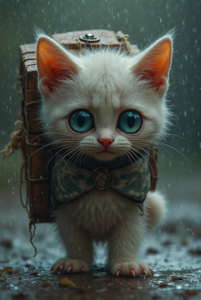 The kitten's deep sadness is expressed by several visual elements that combine to convey an intense and almost painful emotion.

The sadness on the face and Expression

Big, teary eyes: The most striking detail of sadness is in the enormous eyes, of an int...