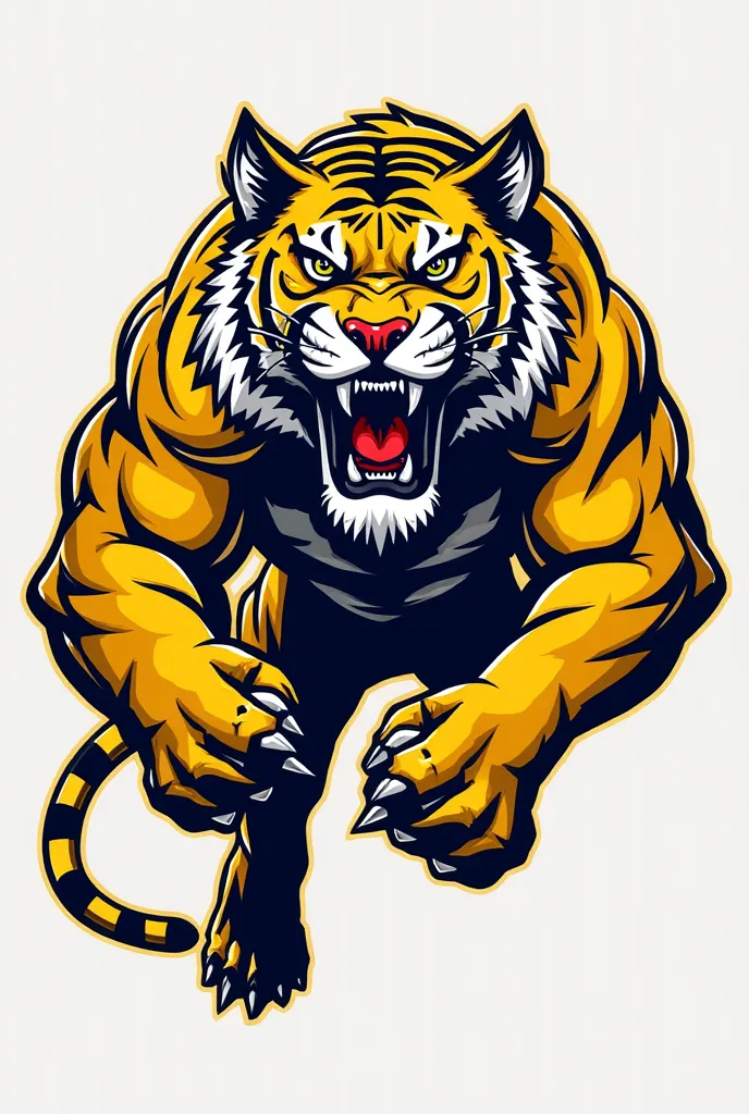 The football logo is a tiger in yellow 