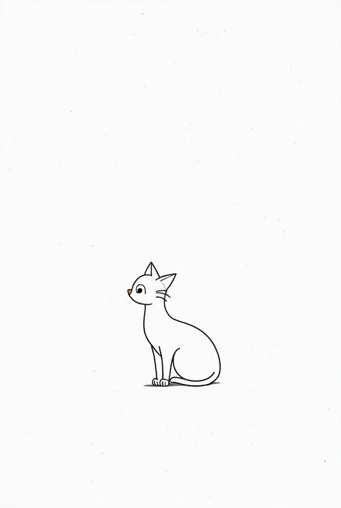 line drawing without lifting a cat's pencil. monochrome