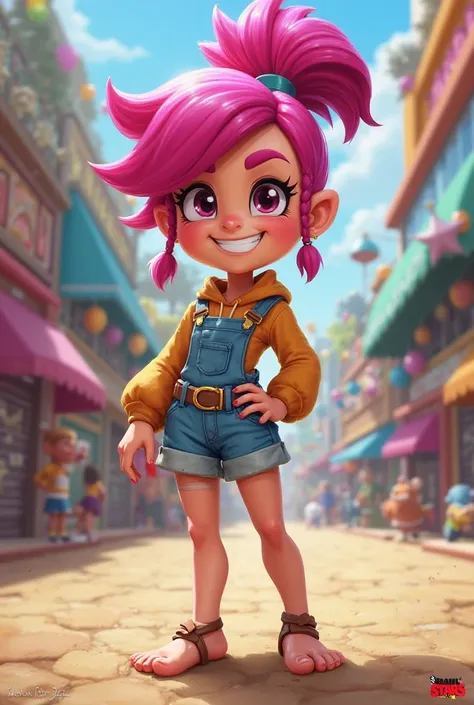 A Janet from Brawl Stars without shoes and socks