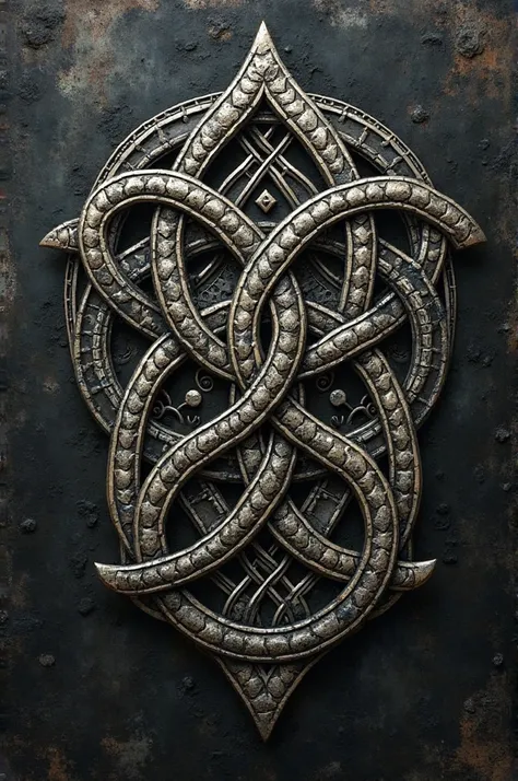 Make the engraving of the Celtic magic witch's knot symbol