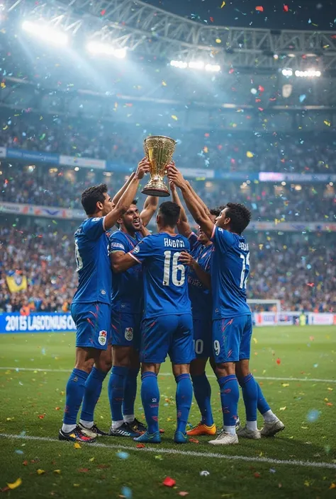 The Bahia team winning Libertadores