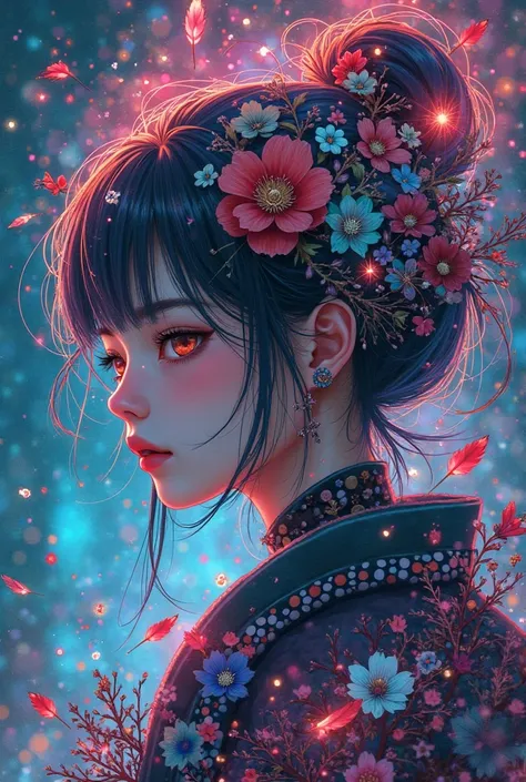  * Basics:
   * cyberpunk samurai, neon,  night city, exhaustive
   * A fairy made of flowers,  Fantastic, forest, Sparkle
   * a person who expresses abstract emotions, colorful, Contemporary Art, portrait
 * Add element :
   * cyberpunk samurai, neon,  n...