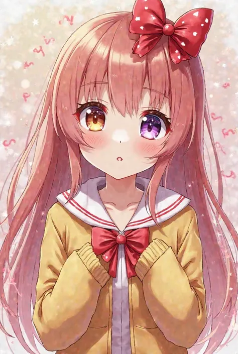 super cute, cute, kawaii, very cute, Minnoş, sweetness sister, big bright eyes, very cute, cute or cute, an anime girl with colorful eyes with colorful hair in colorful clothes, wearing pi number themed things special for pi day.