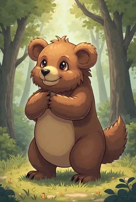 A cartoon of an animal with human characteristics being penetrated by a bear